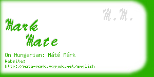 mark mate business card